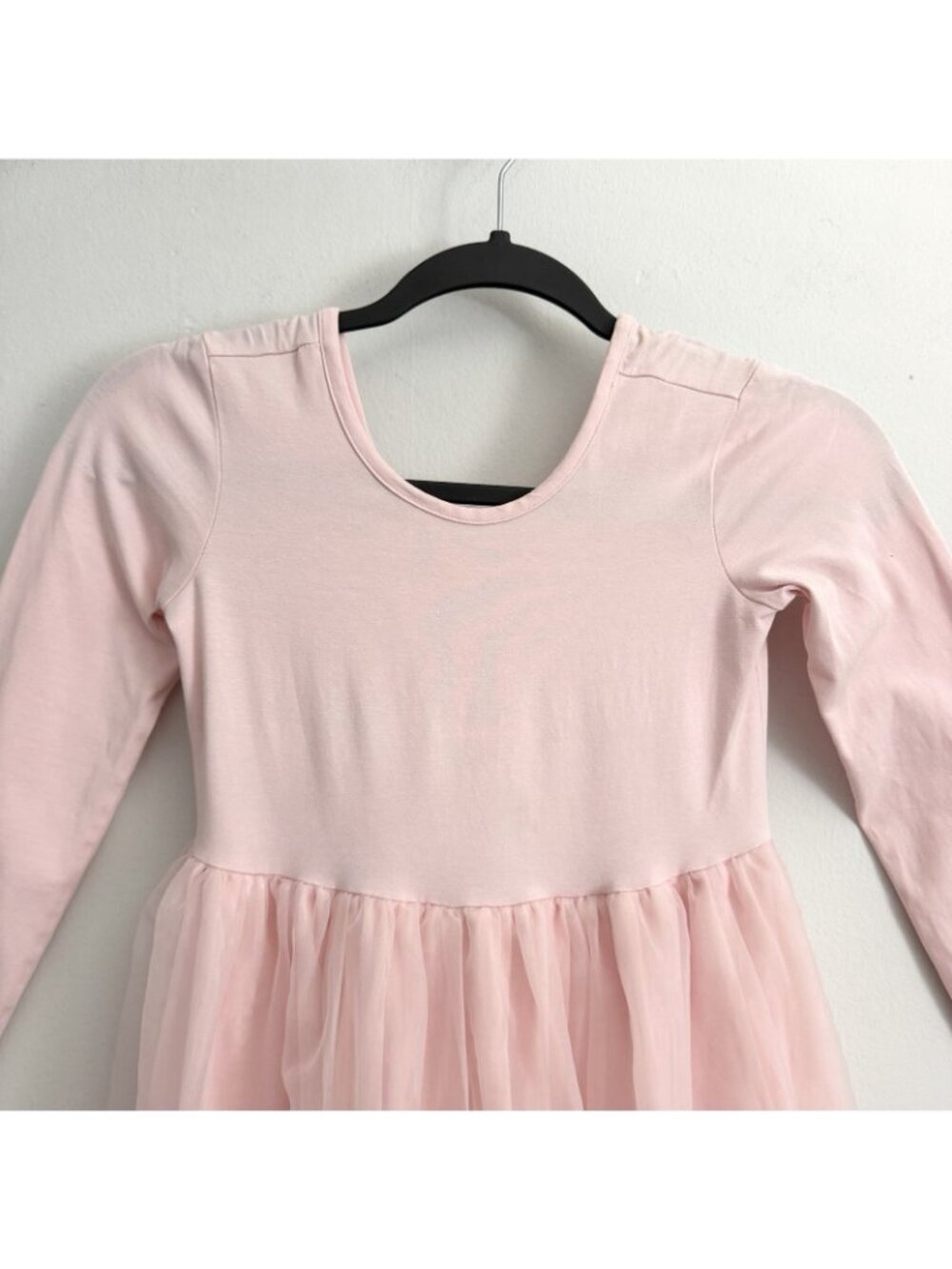 Disney x Hanna Andersson Pink Princess Tulle Dress Embroidered Long Sleeve Sz 8 - Picture 2 of 10